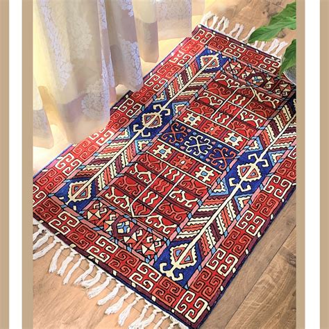 IndicHues Crewel Embroidered With Silk Thread Rug From Kashmir