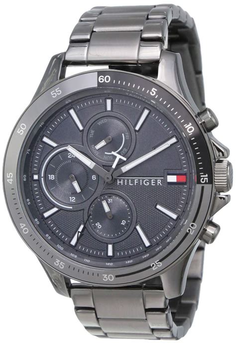 Tommy Hilfiger Quartz Multifunction Grey Dial Stainless Steel Strap ...