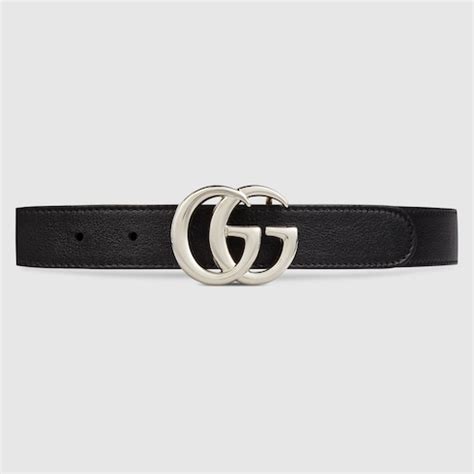 Children's GG Marmont belt in black leather | GUCCI® US