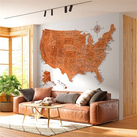 Buy USA Map. Detailed United States Map. Styled High Resolution USA Map ...