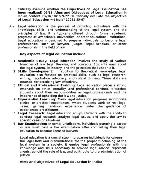 Legal Education and Research Methodology - LLM Sem 2 Overview ...
