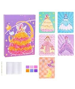 7 PCS Puncture Painting DIY Kit, Poke In Art for Girls, Long Hair ...