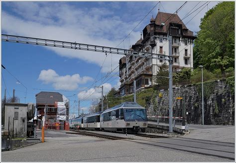 The Goldenpass classic train is running between Château d'Oex and ...