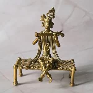 Buy KalaKart Dhokra Art Brass Metal Lord Krishna Showpiece for Home ...