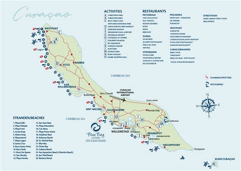 Map Of Curacao Beaches