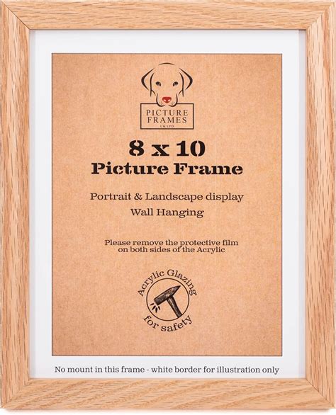 8x10 Oak Frame - Oak 8x10 Photo Frame, 10 x 8 Picture Frame, 10x8 Photo ...