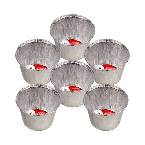 Envase de 8 x 3,6 cm desechable flanera - 7 unidades por 0,70