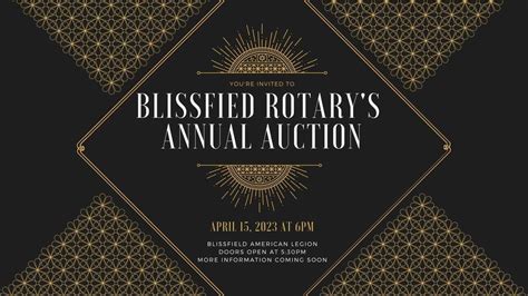 33rd Annual Rotary Auction, American Legion Auxiliary Unit # 325 ...