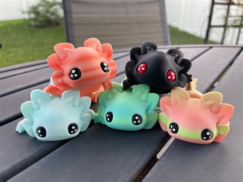 Cute Axolotl Tadpole 3D Print Articulating Desk Decor Regular or ...