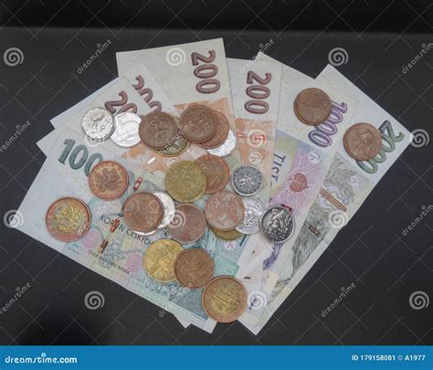 Czech Koruna Notes and Coins, Czech Republic Stock Image - Image of european, banking: 179158081