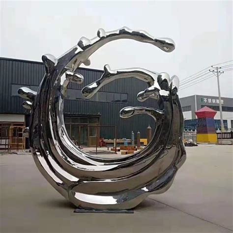 《芽》不锈钢镜面抽象摆件雕塑_厂家图片价格-玉海雕塑