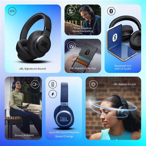 JBL Live 770NC with ANC, 65Hr Playtime,Speed-charge,BT 5.3 (LE Audio ...