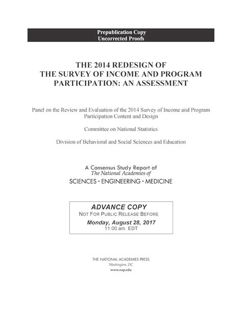 Buy The 2014 Redesign of the Survey of Income and Program Participation ...