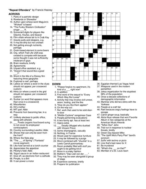 Sunday Crossword By Evan Birnholz - Printable Crossword Puzzles