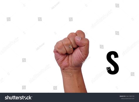 Sign Language Alphabetthe Letter S Stock Photo 1661595193 | Shutterstock