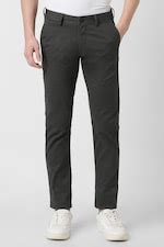 Buy Men Green Solid Trousers Online - 39832084 | Peter England