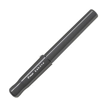 Pilot Kakuno Fine-Nib Fountain Pen, Black Body Gray Cap Body (FKA-1SR ...