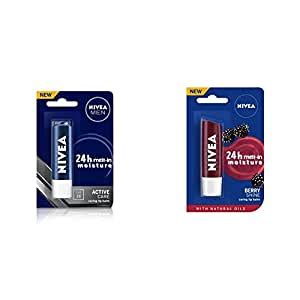 Buy NIVEA Men Lip Care, Active Care Lip Balm, SPF 15, 4.8g And NIVEA ...