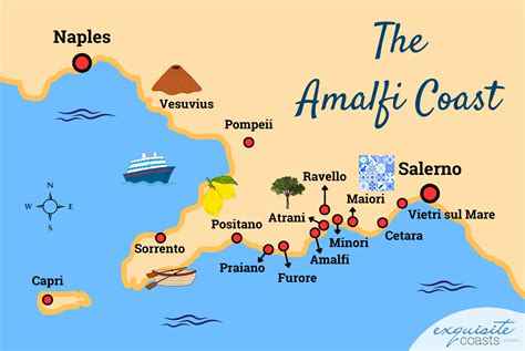 Amalfi Coast Map Best Of Italy Featuring Lake Como & The Amalfi Coast