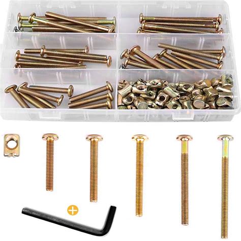 110PCS Bolts Nuts Kit with Renches, M6 Hex Socket Head Cap Screws Nuts ...