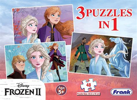 Buy Frank Disney Frozen II 3 Puzzles in 1 Jigsaw Puzzle (48 Pcs) Online ...