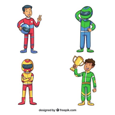 Cartoon race car driver Images - Free Download on Freepik