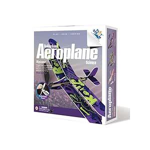(Biplane) - PLAYSTEAM Rubber Band Aeroplane Biplane STEM Kit : Amazon ...