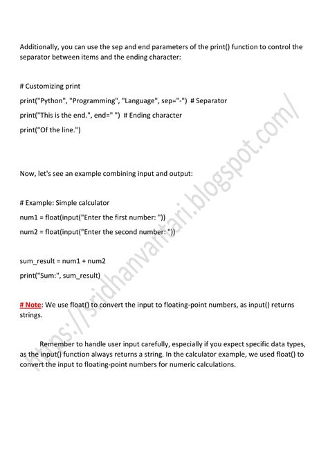 Input and Output Functions in Python 的图像结果