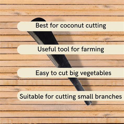 Traditional Heavy Iron Billhook | Wood Cutting Knife | Coconut Breaker ...