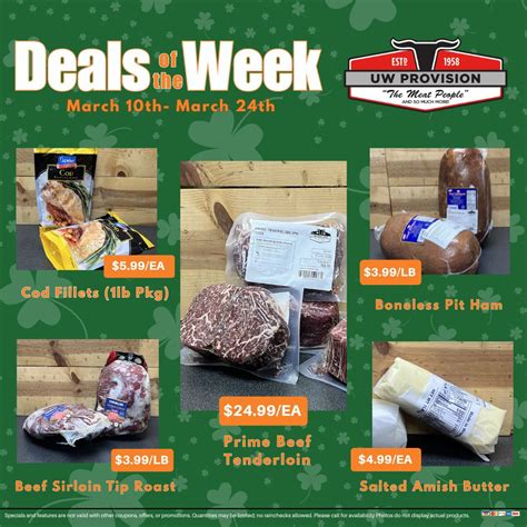 UW Provision on LinkedIn: One more week to catch these deals! Stop in ...