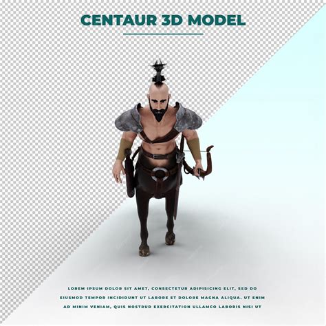 Premium PSD | Centaur greek mythology creature half man half horse ...