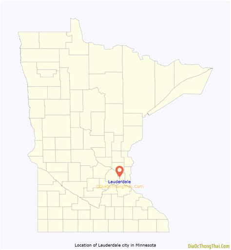 Map of Lauderdale city, Minnesota - Thong Thai Real