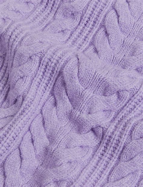 Buy Soft Touch Cable Knit V-Neck Cardigan at Marks & Spencer