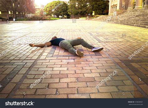 Guy Laying Alone On Ground Middle Stock Photo 518848501 - Shutterstock