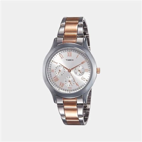 Timex Fashion Women Quartz Silver Dial Multi-Function Brass Watch ...