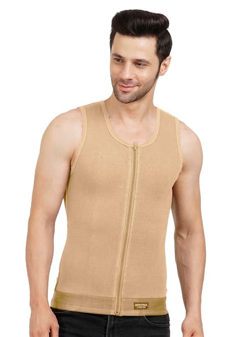 Buy Dermapress Gynecomastia Compression Vest Full Size With Front Hooks ...