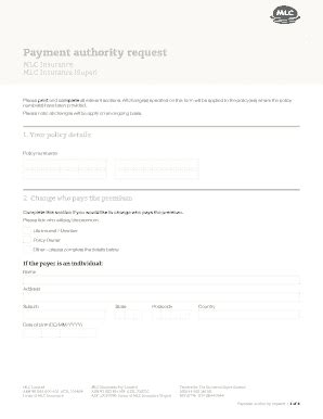 Mlc Payment Authority - Fill Online, Printable, Fillable, Blank | pdfFiller