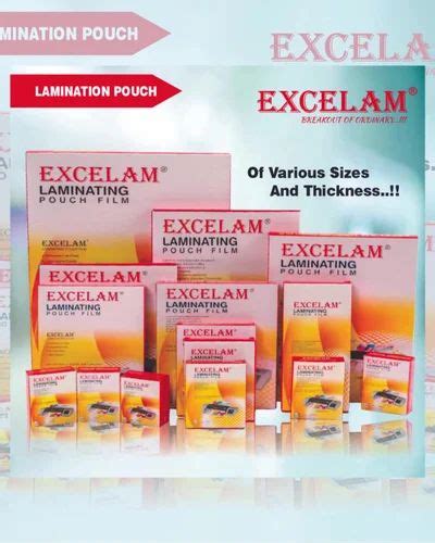 Laminated Pouch - Excelam Lamination Pouch Size 65X95mm,125 Micron (100 ...