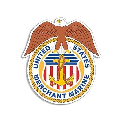 Buy JR Studio 3.5x4 inch US Merchant Marine Seal & Eagle Shaped Sticker ...