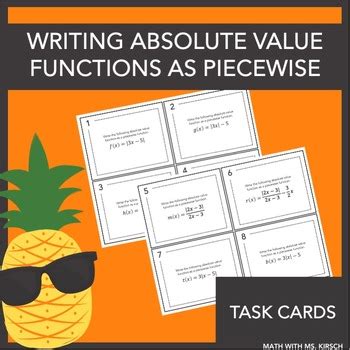 Image result for Write a Piecewise Function as Absolute Value