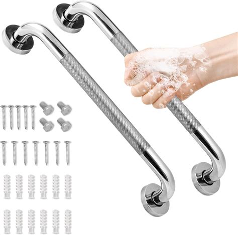 Amazon.com: Ever Home 2 Pack 16 Inch Bathroom Grab Bars - Anti Slip ...