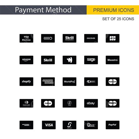Payment Method Vector Art PNG, Payment Method Icons Set, Payment Icons ...