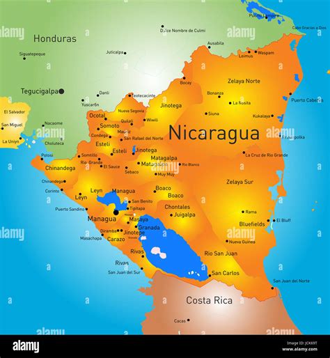 Managua eps map hi-res stock photography and images - Alamy