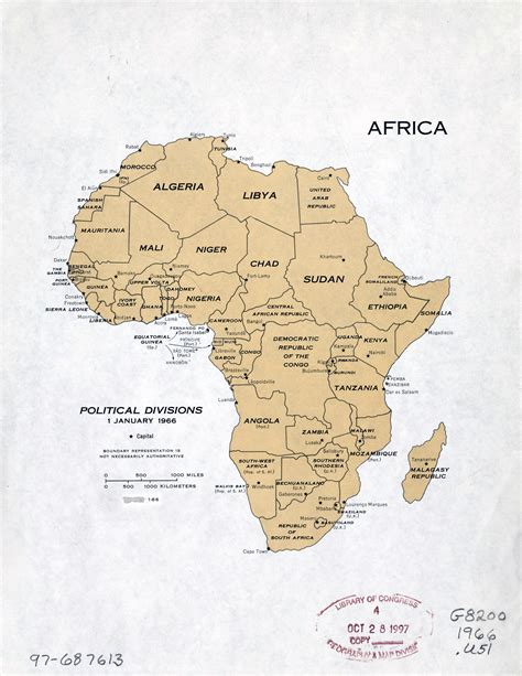 African map with capitals