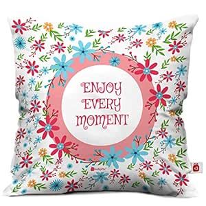 Buy Indigifts Home Decoration Enjoy Every Moment Quote Floral Seamless ...