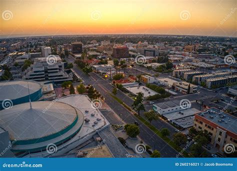 Aerial View of Downtown Bakersfield, California Skyline Stock Image ...