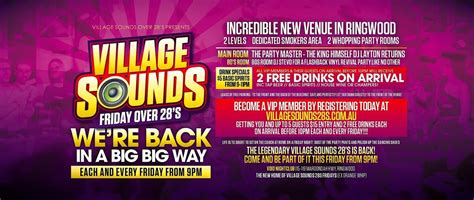 Village Sounds 28s We are back in a BIG way at Void Nightclub, Ringwood ...