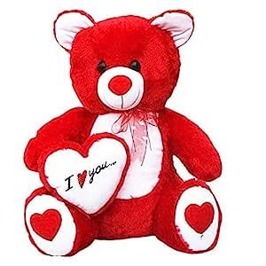 Buy Quty Teddy Bear - Red Side Heart Big Size Teddy Bear for Kids ...