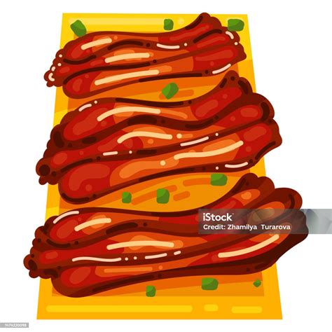 Chinese Food Peking Duck From Beijing Menu With Chopsticks Illustration ...