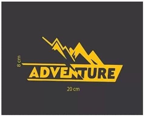A795 Adventure Sticker for Car Size 20 X 8 CM Yellow : Amazon.in: Car ...